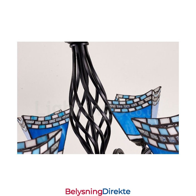 Integrert Metalllysekrone I Middelhavsstil Med 8 Lys