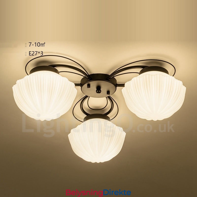 Integrert Lysekrone I Rustikk Stil Med 3 Lys