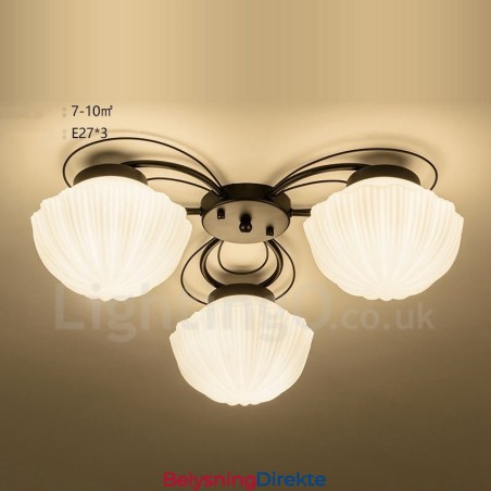 Integrert Lysekrone I Rustikk Stil Med 3 Lys