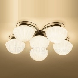 Integrert Lysekrone I Rustikk Stil Med 6 Lys