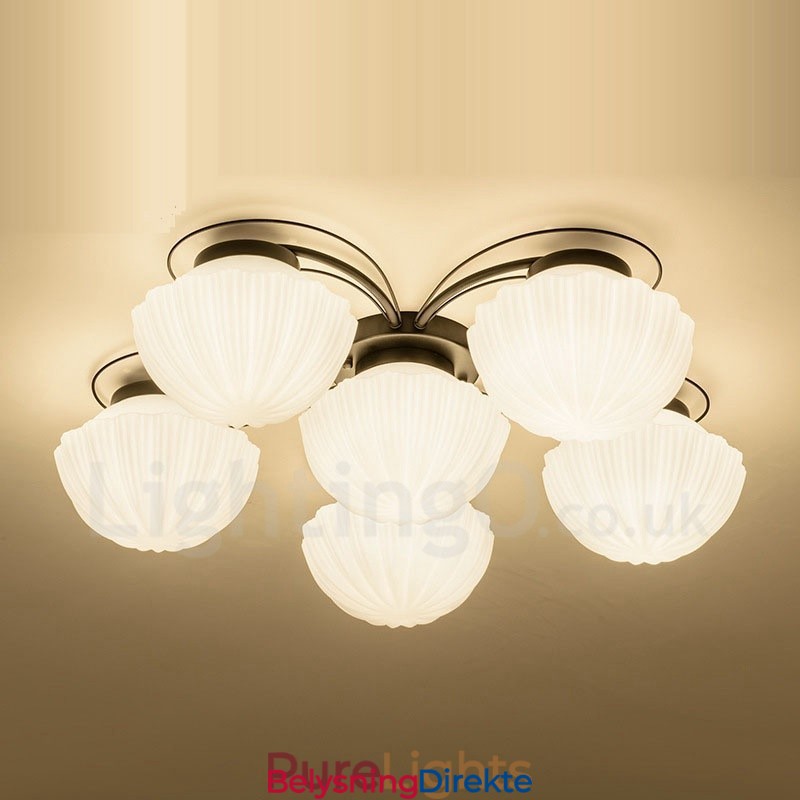 Integrert Lysekrone I Rustikk Stil Med 6 Lys