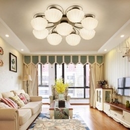 9-Lyss Rustik Lodge Integrert Lysekrone