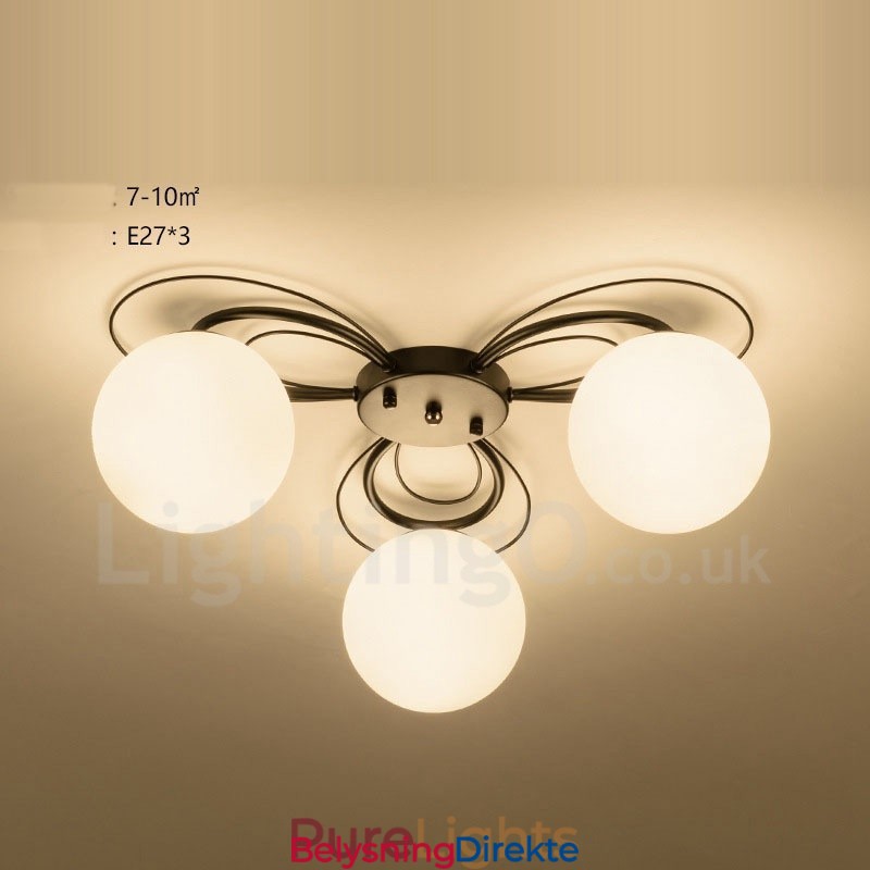 Integrert Lysekrone I Rustikk Stil Med 3 Lys