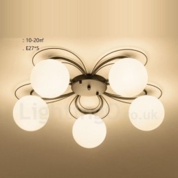 Integrert Lysekrone I Rustikk Stil Med 5 Lys