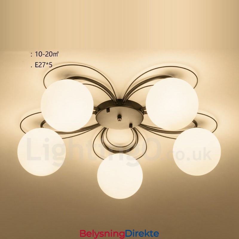 Integrert Lysekrone I Rustikk Stil Med 5 Lys