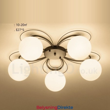 Integrert Lysekrone I Rustikk Stil Med 5 Lys