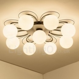 9-Lyss Rustik Lodge Integrert Lysekrone