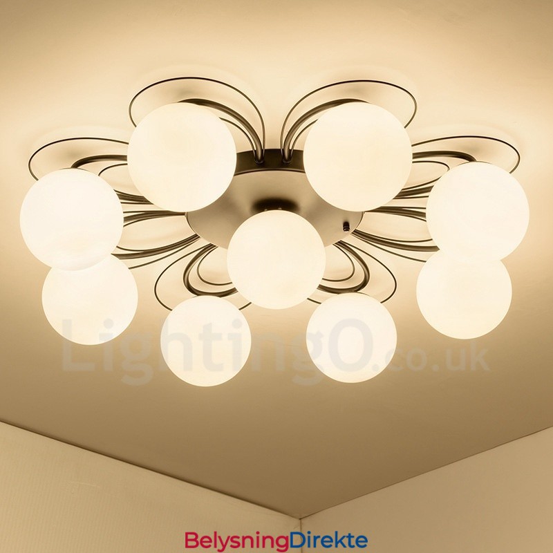 9-Lyss Rustik Lodge Integrert Lysekrone