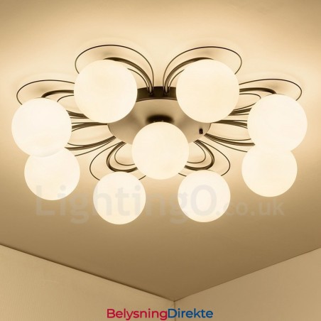 9-Lyss Rustik Lodge Integrert Lysekrone