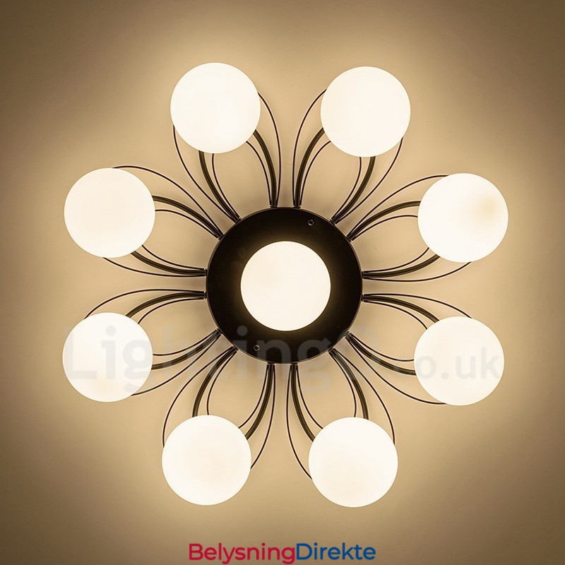 9-Lyss Rustik Lodge Integrert Lysekrone