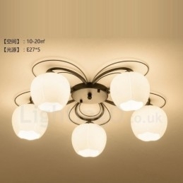 Integrert Lysekrone I Rustikk Stil Med 5 Lys