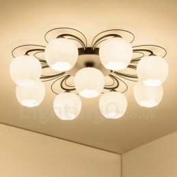 9-Lyss Rustik Lodge Integrert Lysekrone