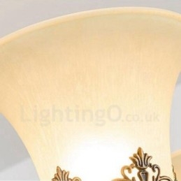 Integrert Metalllysekrone I Rustikk Lodge Med 6 Lys