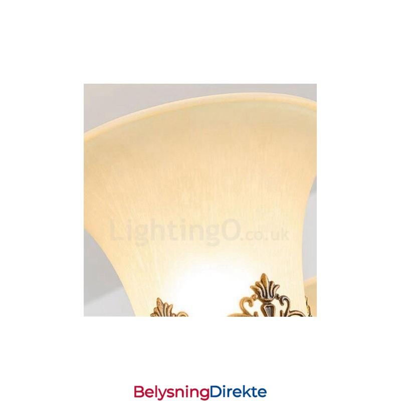 Integrert Metalllysekrone I Rustikk Lodge Med 6 Lys