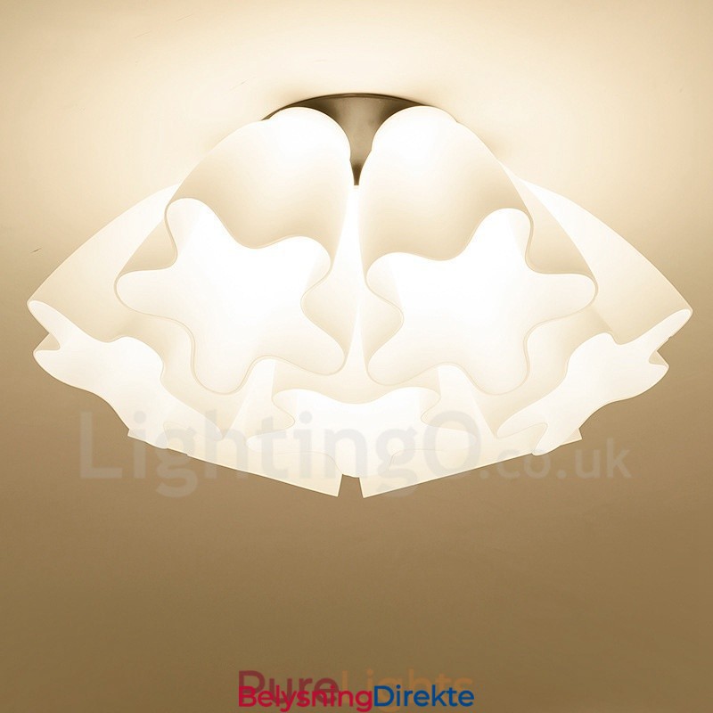 Integrert Lysekrone I Rustikk Hyttestil Med 7 Lys