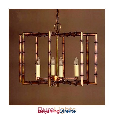 Amerikansk Landlig Enkel Antikk Kobber Jern Lysekrone Lysekrone Kreativ