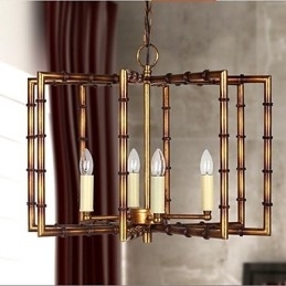 Amerikansk Landlig Enkel Antikk Kobber Jern Lysekrone Lysekrone Kreativ