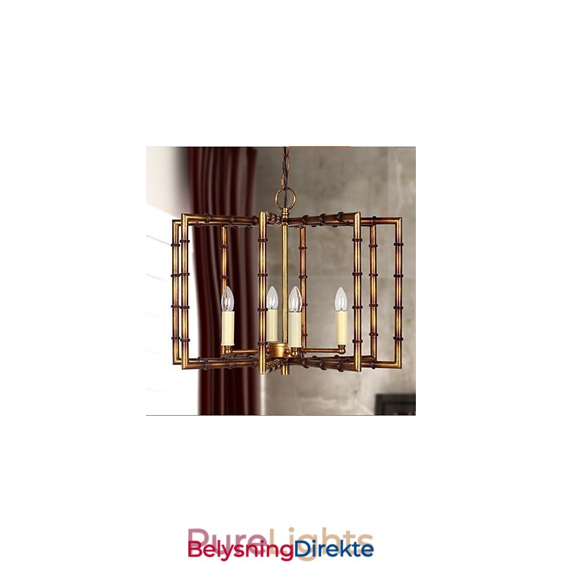 Amerikansk Landlig Enkel Antikk Kobber Jern Lysekrone Lysekrone Kreativ