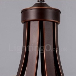 8-Lyss Rustik Lodge Integrert Metalllysekrone