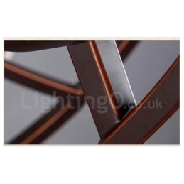 8-Lyss Rustik Lodge Integrert Metalllysekrone