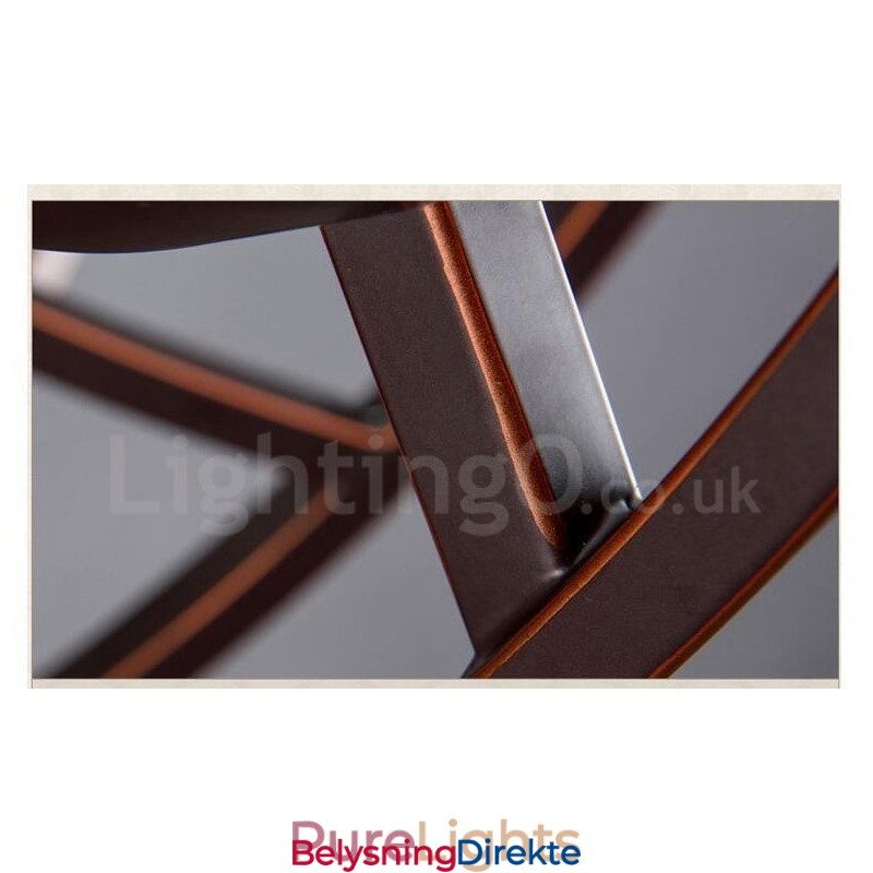 8-Lyss Rustik Lodge Integrert Metalllysekrone