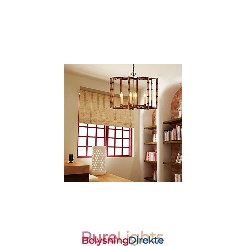 Amerikansk Landlig Enkel Antikk Kobber Jern Lysekrone Lysekrone Kreativ