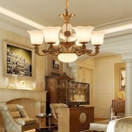 6 Lys Tradisjonell Klassisk Integrert Metall Luksuslysekrone