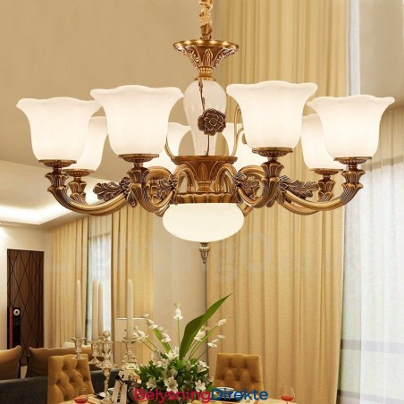 8 Lys Tradisjonell Klassisk Integrert Metall Luksuslysekrone