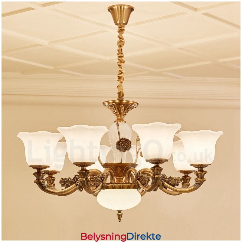 8 Lys Tradisjonell Klassisk Integrert Metall Luksuslysekrone