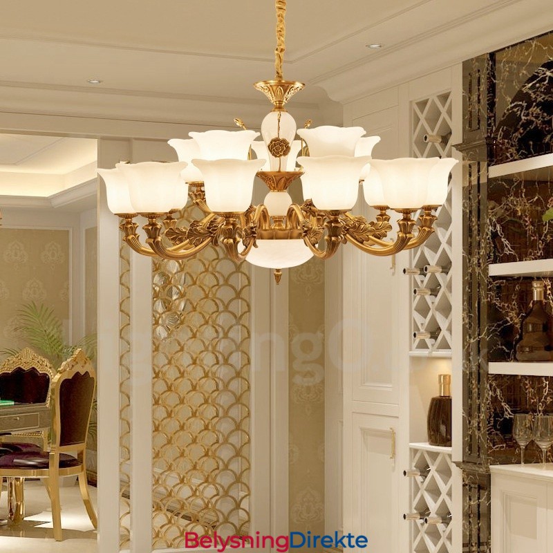 15-Lys Tradisjonell Klassisk Integrert Metallluksuslysekrone