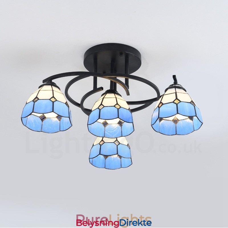 Integrert Lysekrone I Middelhavsstil Med 4 Lys