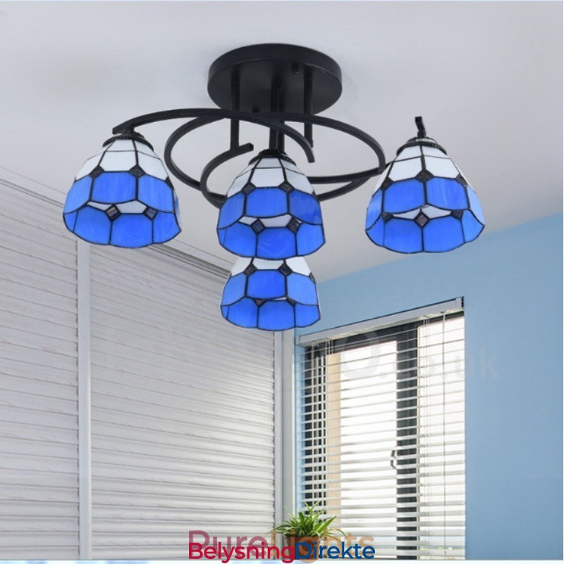 Integrert Lysekrone I Middelhavsstil Med 4 Lys