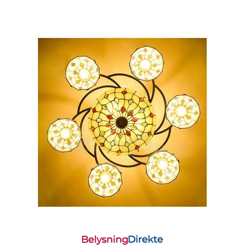 Integrert Lysekrone I Middelhavsstil Med 9 Lys