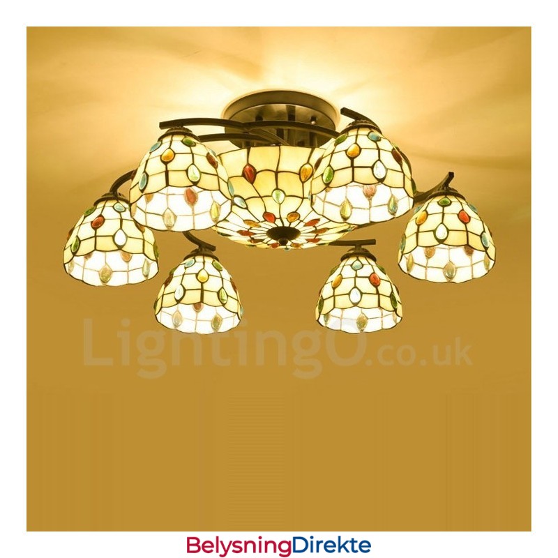 Integrert Lysekrone I Middelhavsstil Med 9 Lys