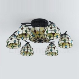 Integrert Lysekrone I Middelhavsstil Med 9 Lys