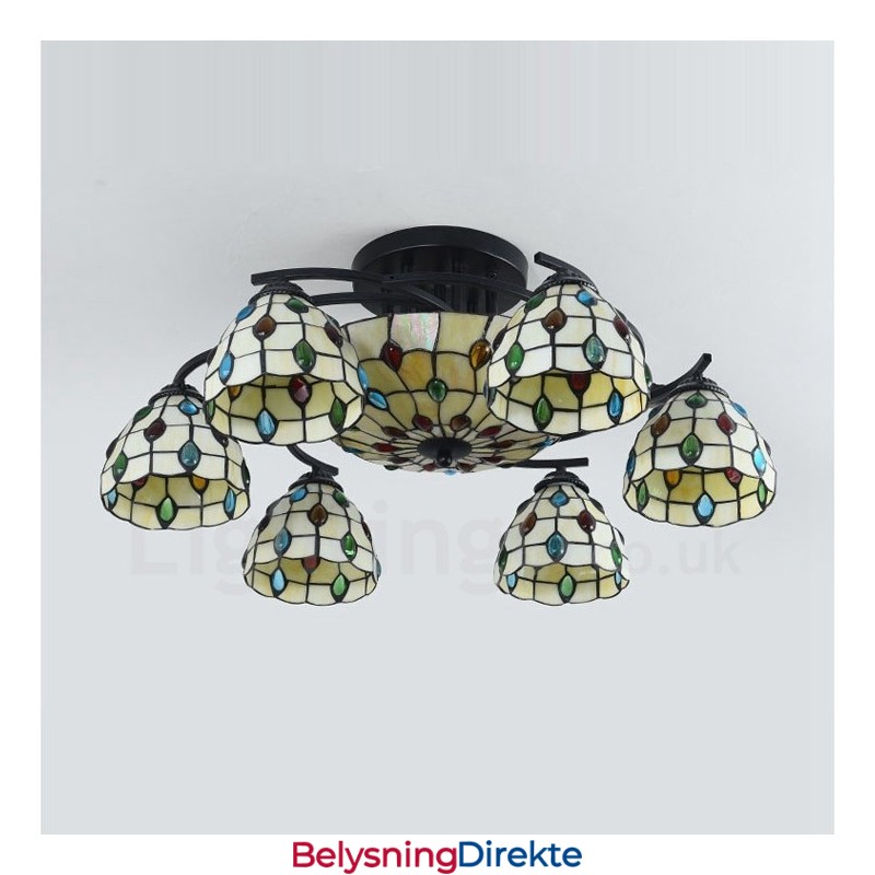 Integrert Lysekrone I Middelhavsstil Med 9 Lys