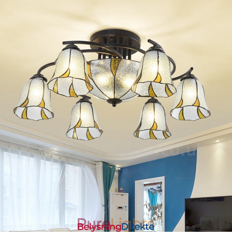 9-Lyss Integrert Badekarslysekrone I Metall I Middelhavsstil