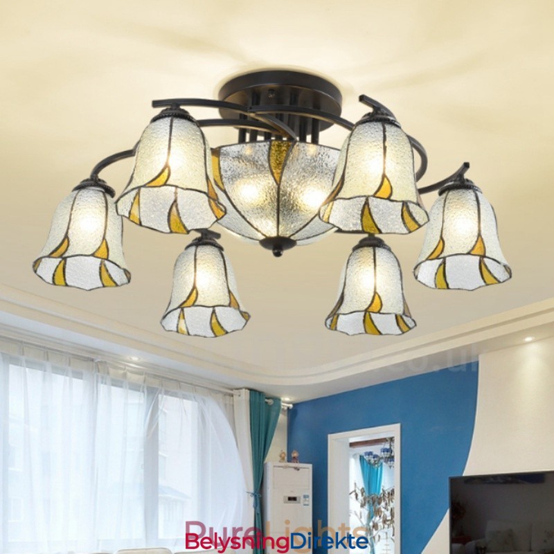 9-Lyss Integrert Badekarslysekrone I Metall I Middelhavsstil