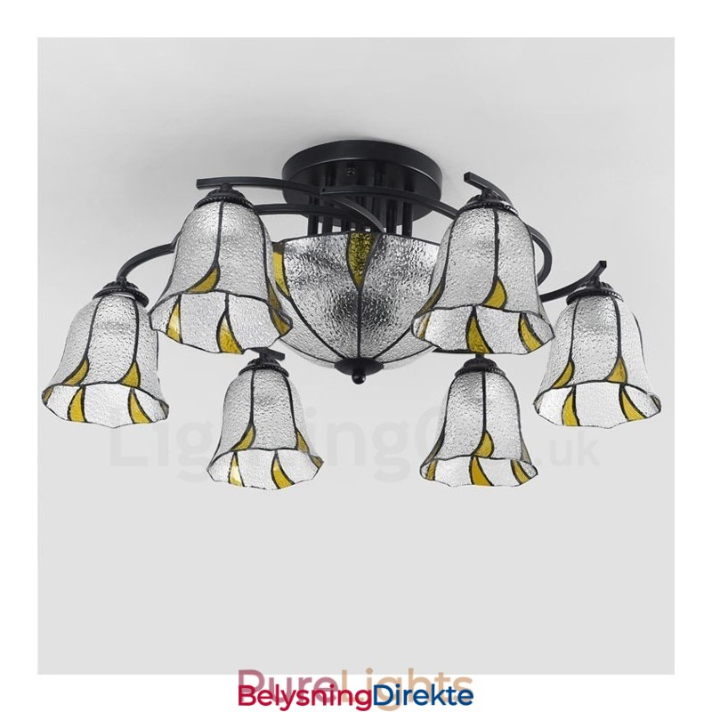 9-Lyss Integrert Badekarslysekrone I Metall I Middelhavsstil