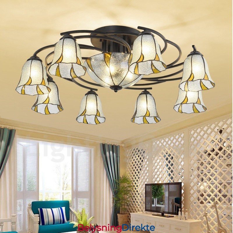 11 Lys Integrert Badekarslysekrone I Middelhavsstil Med Metall