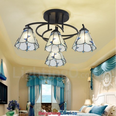 Integrert Badekarslysekrone I Metall Med 4 Lys I Middelhavsstil