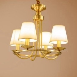 4-Lyss Rustik Lodge Integrert Metall-Kobberlysekrone