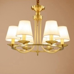 6 Lys Rustik Lodge Integrert Metall Kobberlysekrone