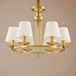 6 Lys Rustik Lodge Integrert Metall Kobberlysekrone