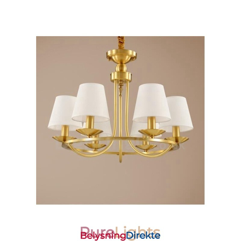 6 Lys Rustik Lodge Integrert Metall Kobberlysekrone