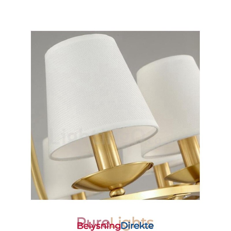 6 Lys Rustik Lodge Integrert Metall Kobberlysekrone