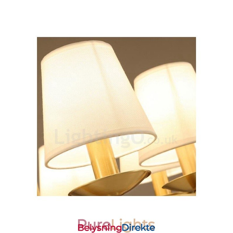 6 Lys Rustik Lodge Integrert Metall Kobberlysekrone