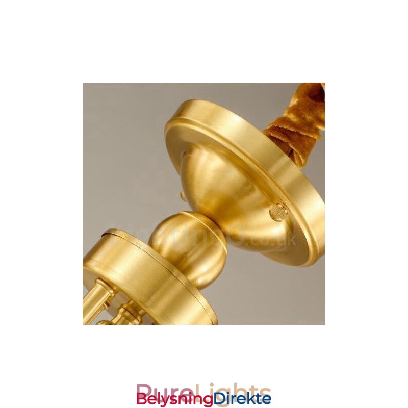 6 Lys Rustik Lodge Integrert Metall Kobberlysekrone