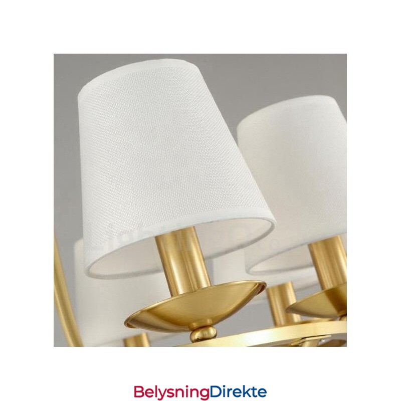 Rustikk Integrert Metall-Kobberlysekrone I Messing Med 8 Lys