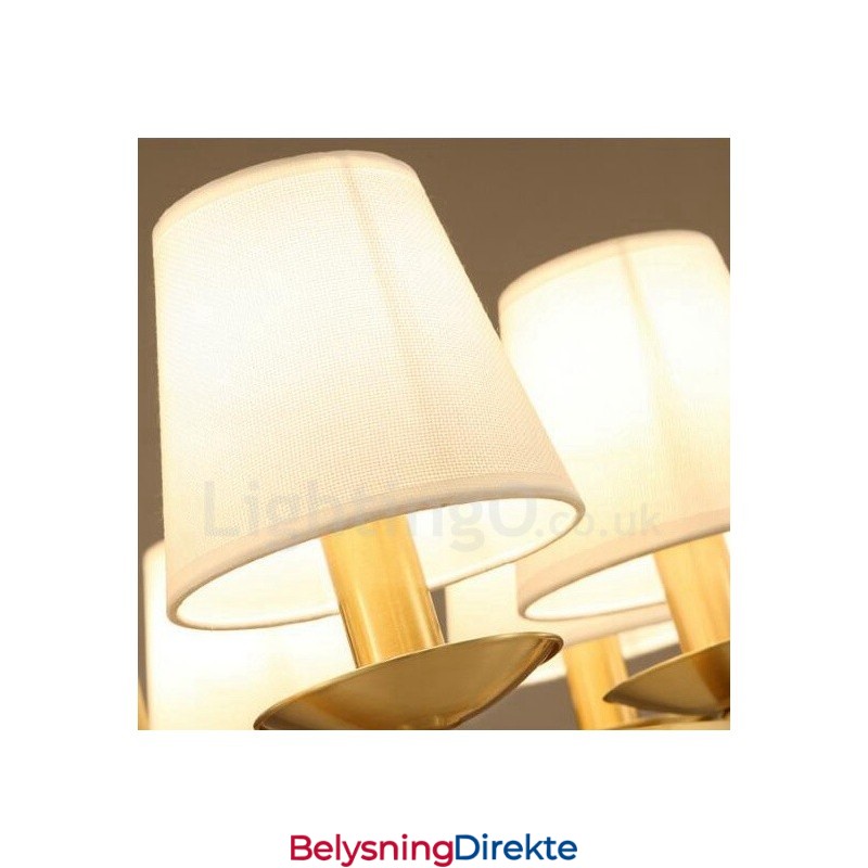 Rustikk Integrert Metall-Kobberlysekrone I Messing Med 8 Lys